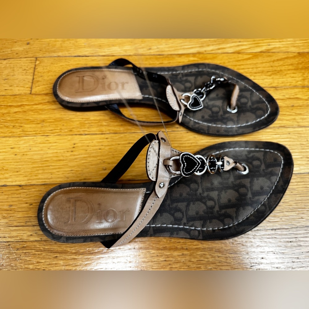 Dior Diorissimo Heart Sandals